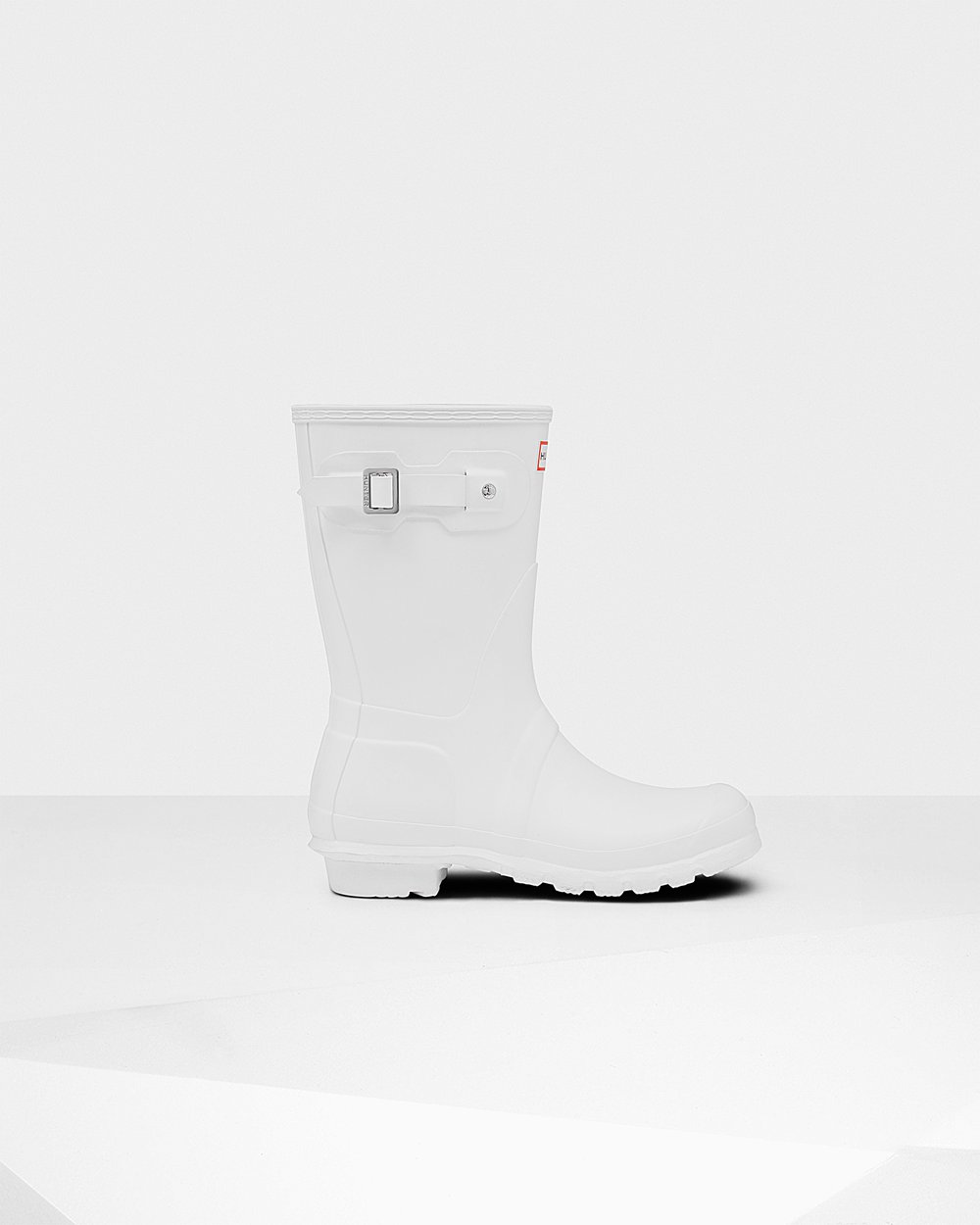 Womens Hunter Original - Short Rain Boots White - 2590-UWJGX